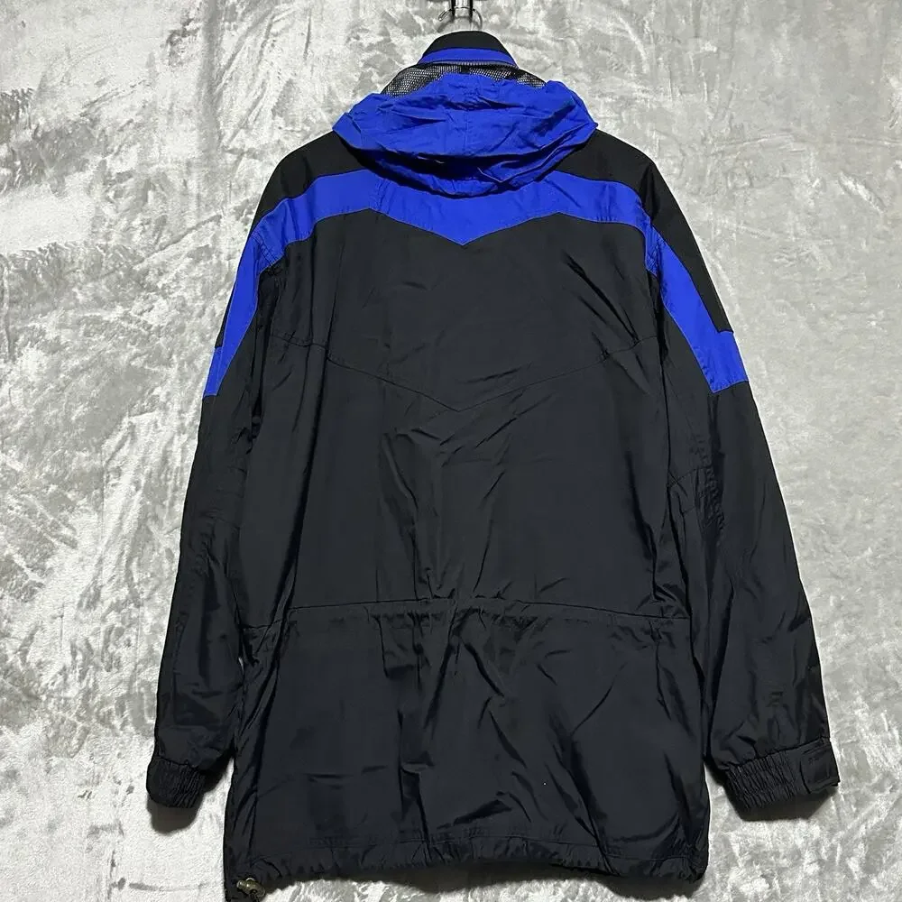Vintage Marker Ski Jacket Mens Size XL Black Anorak Outdoors Pullover 90s W Hood